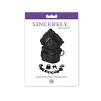 Sincerely Lace Fur Lined Handcuffs Black > Bondage Gear > Handcuffs