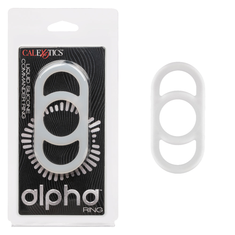 Alpha Liquid Silicone Commander Ring Natural Enhancement White > Cock Ring > Single