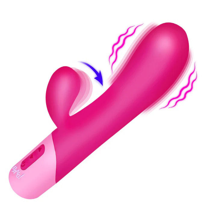 Clit Tapping Vibrating Rabbit Pink 8.4 Inch Flexible Silicone Rabbit Vibrator > Vibrators > Ladies > Rabbit