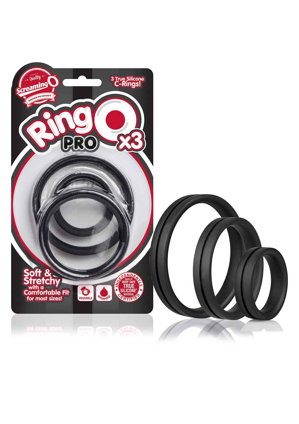 Screaming O Ringo Pro X3 – Silicone Stretchy Trio Pack Cock Rings > Cock Ring > Sets