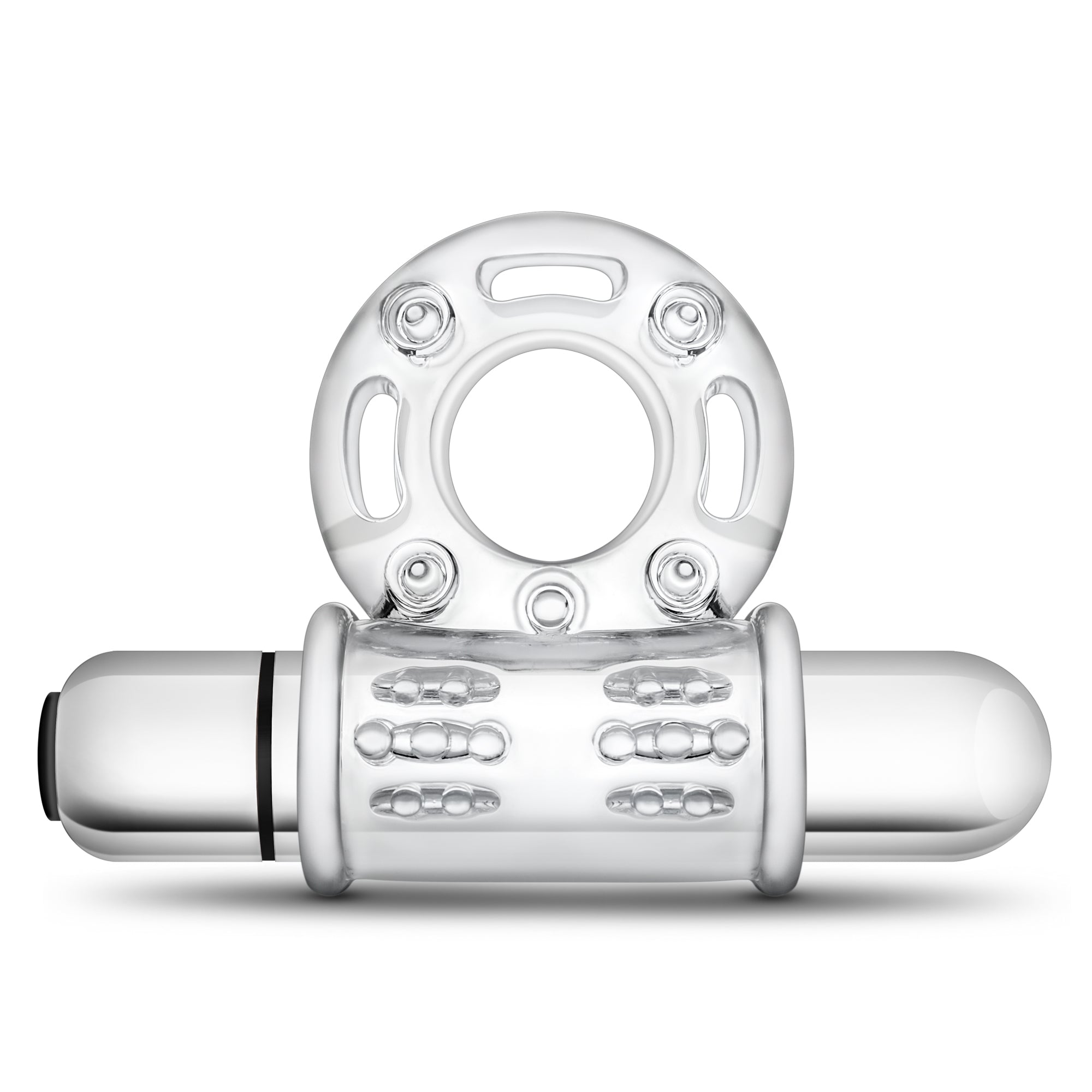 Stay Hard 10 Function Vibrating Bull Ring – Clear Vibrating Cock Ring > Cock Ring > Vibrating