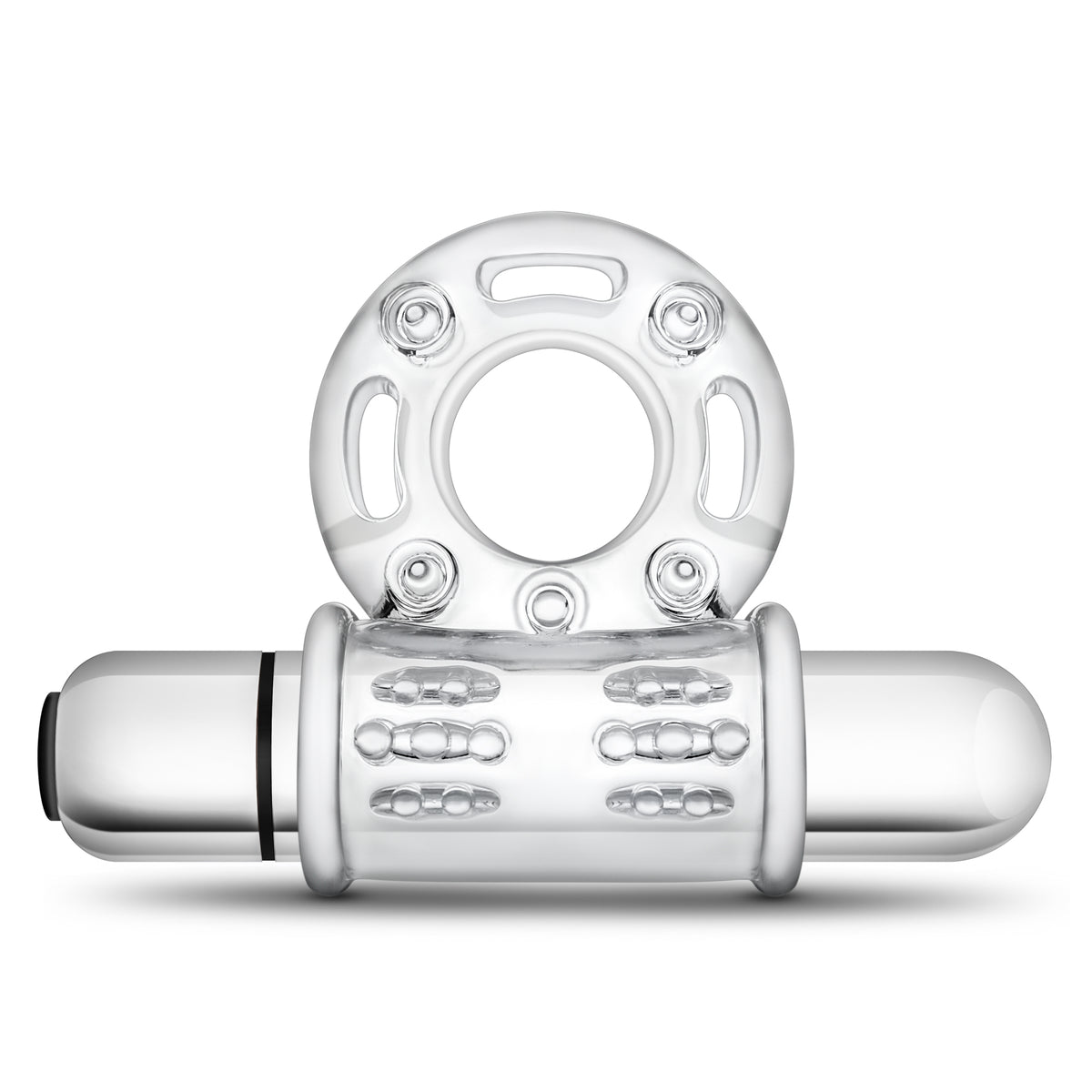 Stay Hard 10 Function Vibrating Bull Ring – Clear Vibrating Cock Ring Clear > Cock Ring > Vibrating