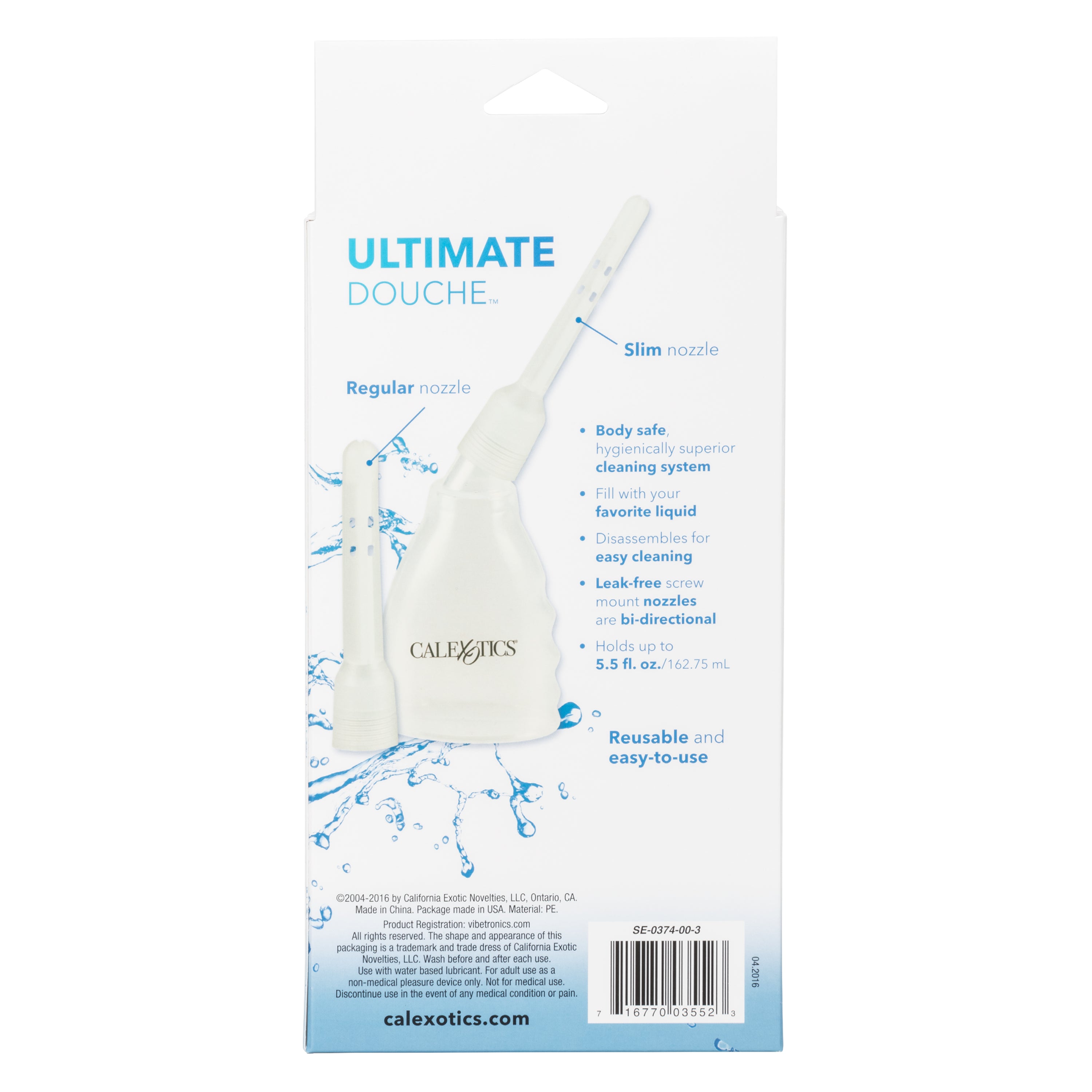 CalExotics Ultimate Anal Douche Bulb Hygiene Cleaner Kit Douches