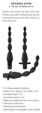 Selopa Vibrating Butt Beads 22cm Waterproof Anal Toy > Anal Range > Anal Beads