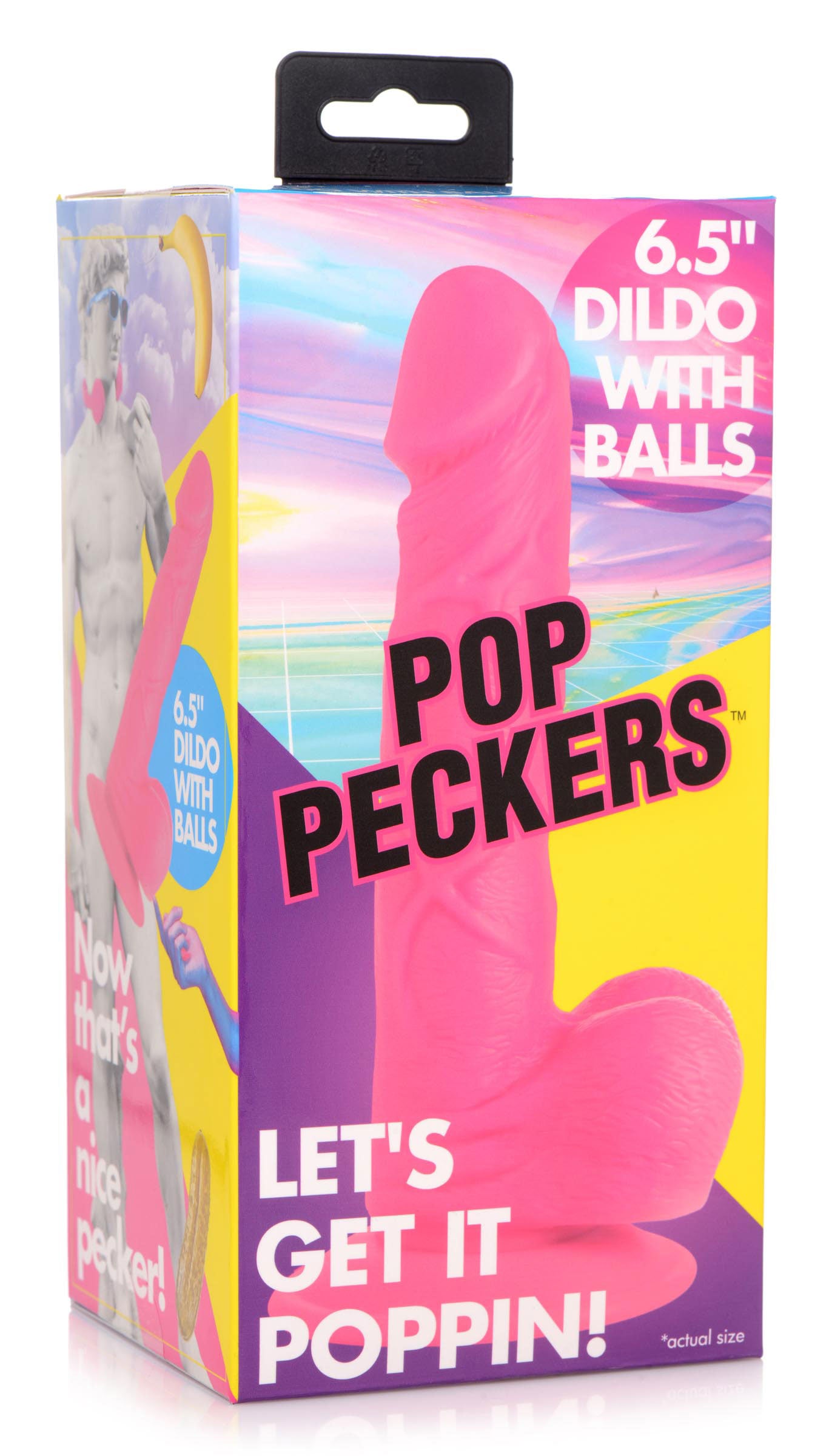 Pop Pecker 6.5 Inch Realistic Dildo with Balls and Suction Base Dongs Realistic