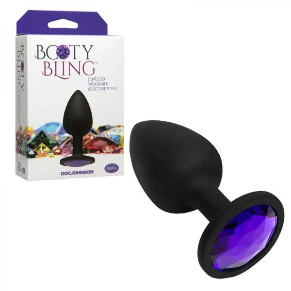 Booty Bling 3.8 Inch Small – Flared Base Silicone Butt Plug > Anal Range > Jewel Butt Plugs