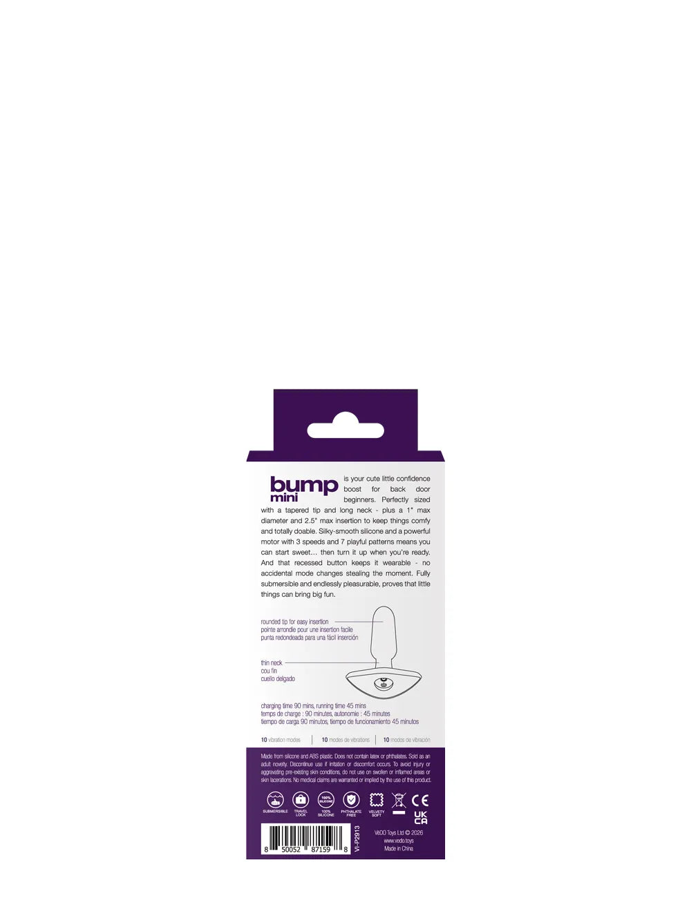Bump Mini – Rechargeable Silicone 2.5 Inch Anal Plug > Anal Range > Butt Plugs