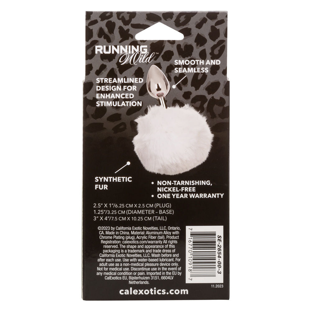 Running Wild Pink Bunny Tail Anal Plug with Metallic Probe Tails
