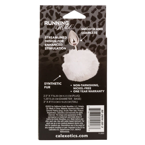 Running Wild Pink Bunny Tail Anal Plug with Metallic Probe Tails