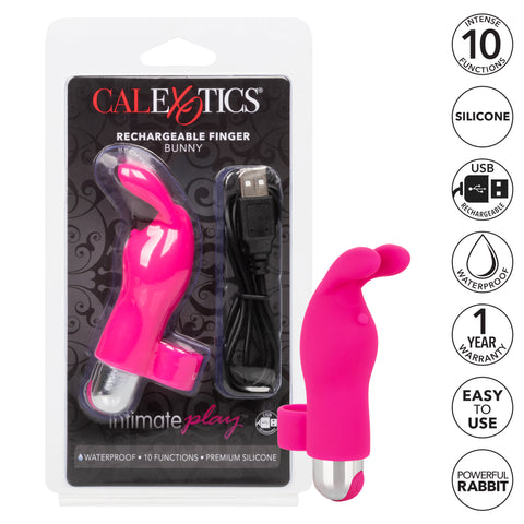 Intimate Play Pink Rechargeable Bunny Finger Vibrator Finger Stimulator