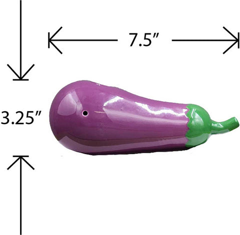 Ceramic Eggplant Shaped Smoking Pipe Gag Gifts & Novelties