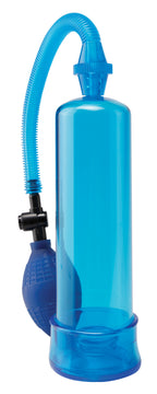 Pump Worx Beginner Power Pump - 7.5" x 2.1" Insertable Penis Pump Blue > Pumps > Penis Pumps