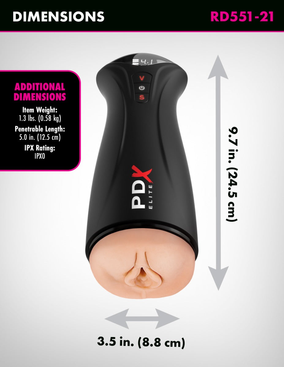 PDX Elite Fuck-Gasm (Light) – Powerful Suction and Vibration Stroker > Sex Toys For Men > Masturbators Premium