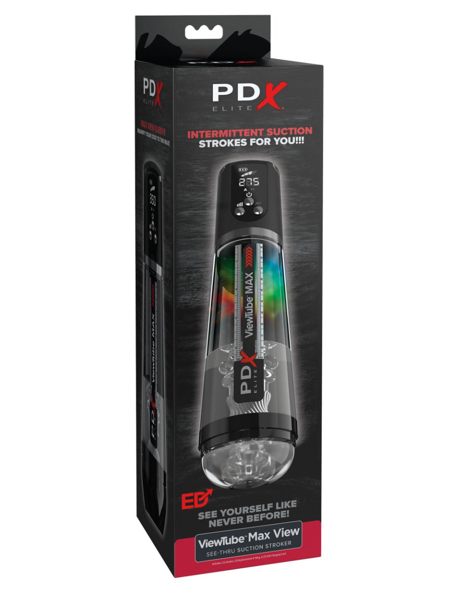 PDX Elite ViewTube Max Clear Suction Auto Stroker Male Masturbator > Sex Toys For Men > Masturbators > Vibrating