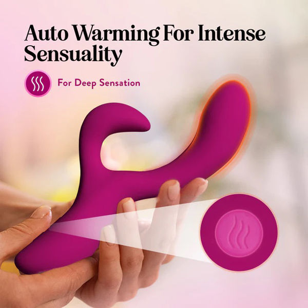 Blush Quinn Rabbit Vibrator Dual Stimulation Burgundy Toy VIBRATORS-RABBIT