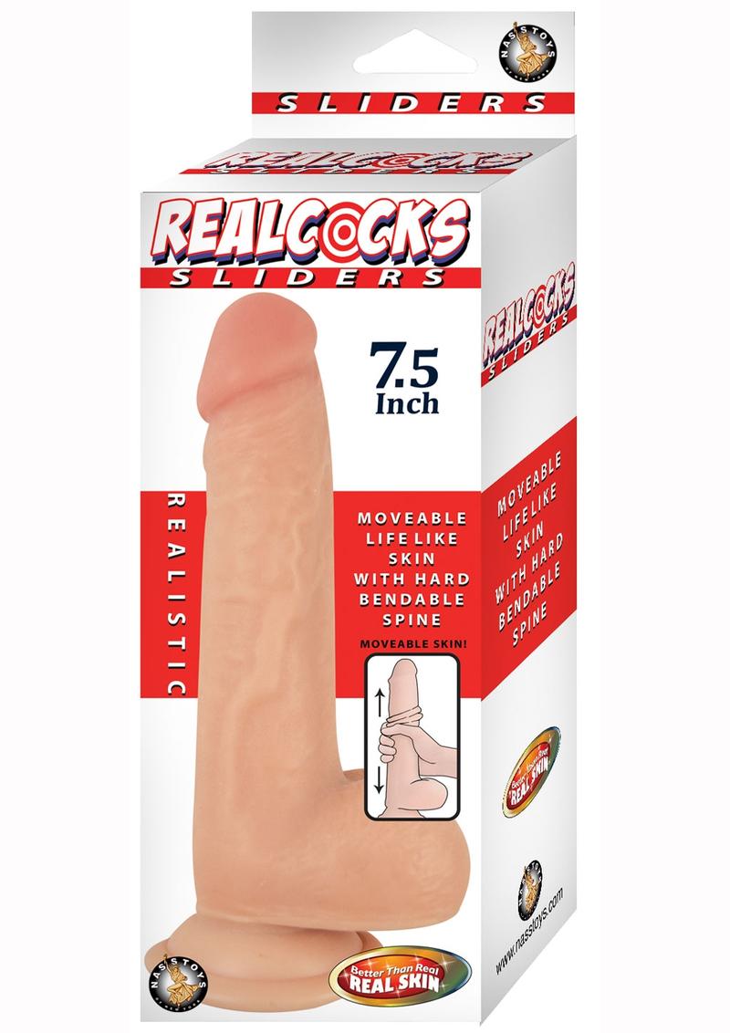 Realcocks Sliders (Flesh) – Waterproof Bendable 7.5" Dildo > Dildos > Realistic Dildos