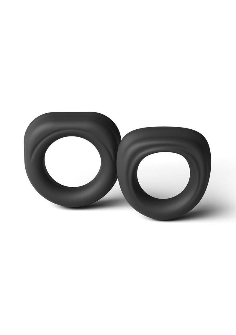 Renegade Alpha Rings – Two-Size Silicone Cock Ring Set - Black > Cock Ring > Sets Main image
