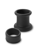 Renegade Buster Two-Piece Silicone Ball Stretcher - Black > Sex Toys For Men > Ball Stretchers