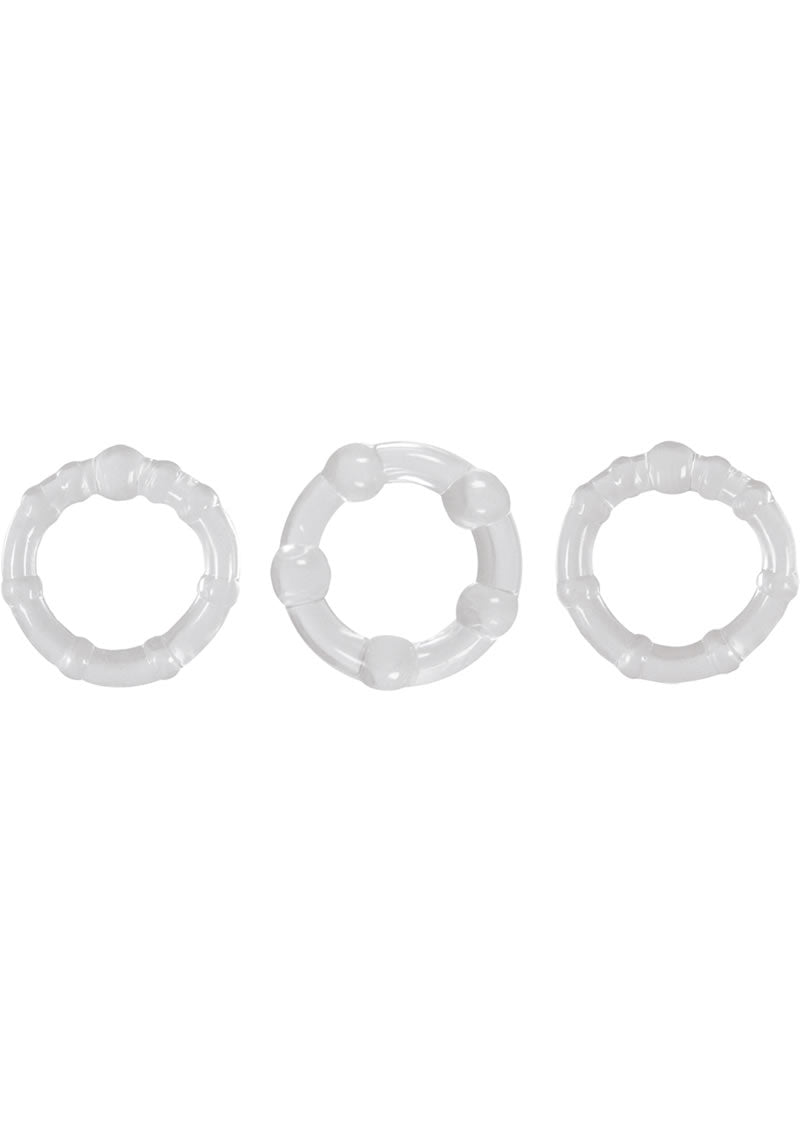 Ns Novelties Renegade Intensity Stretch Cock Ring Set Clear > Cock Ring > Sets