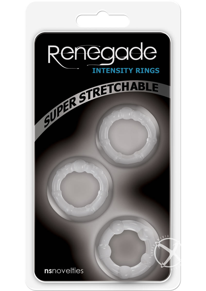 Ns Novelties Renegade Intensity Stretch Cock Ring Set Clear > Cock Ring > Sets
