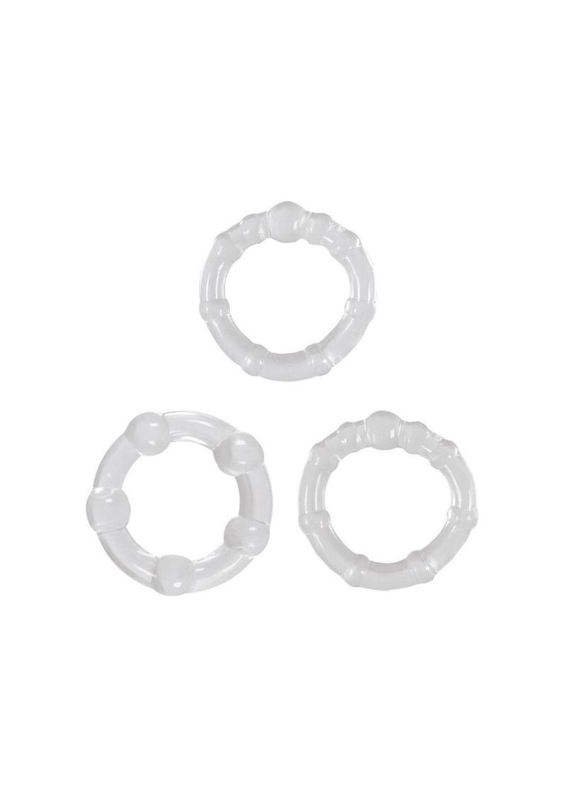 Ns Novelties Renegade Intensity Stretch Cock Ring Set Clear > Cock Ring > Sets