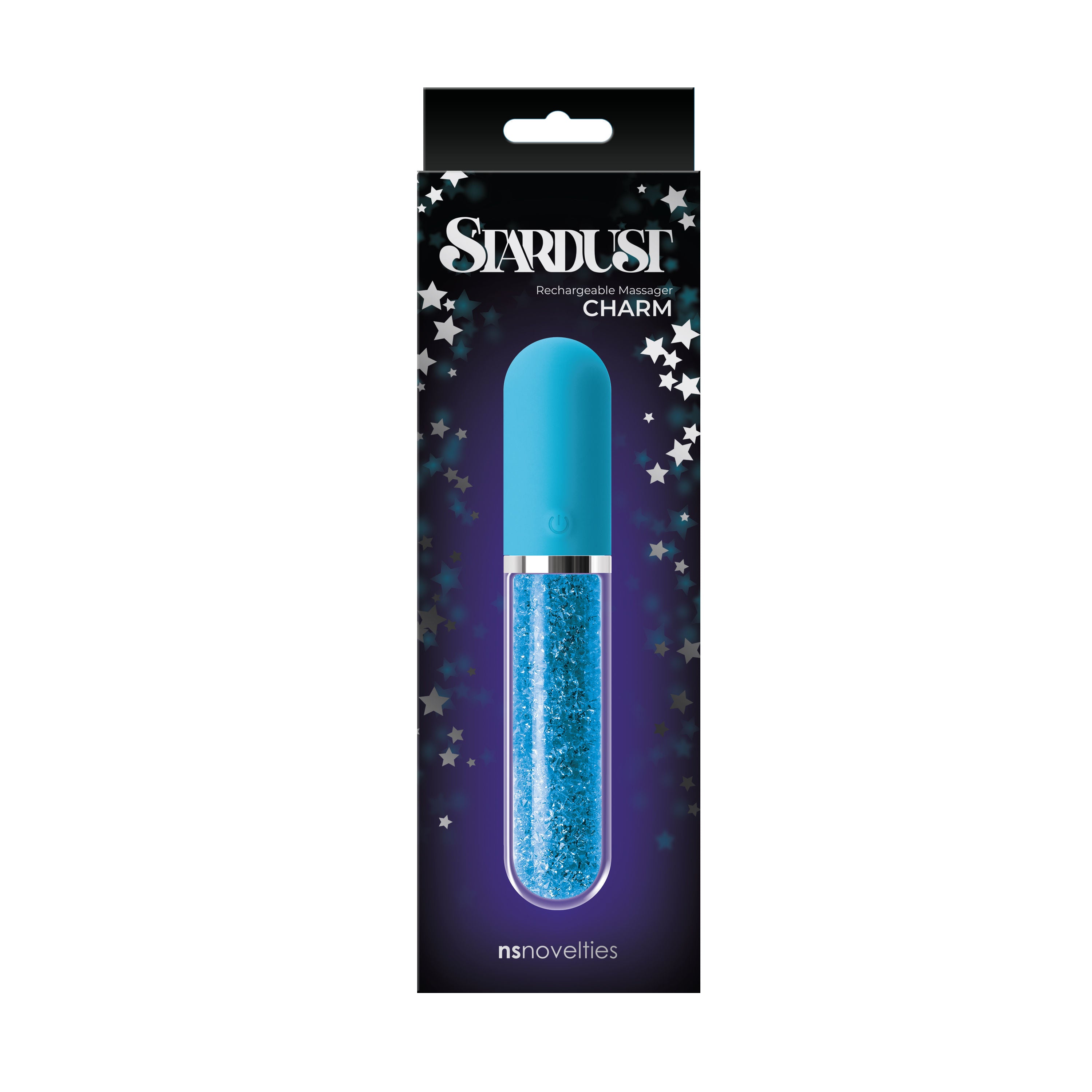 Stardust Black Rechargeable Silicone Body Massager with Crystals Vibrators