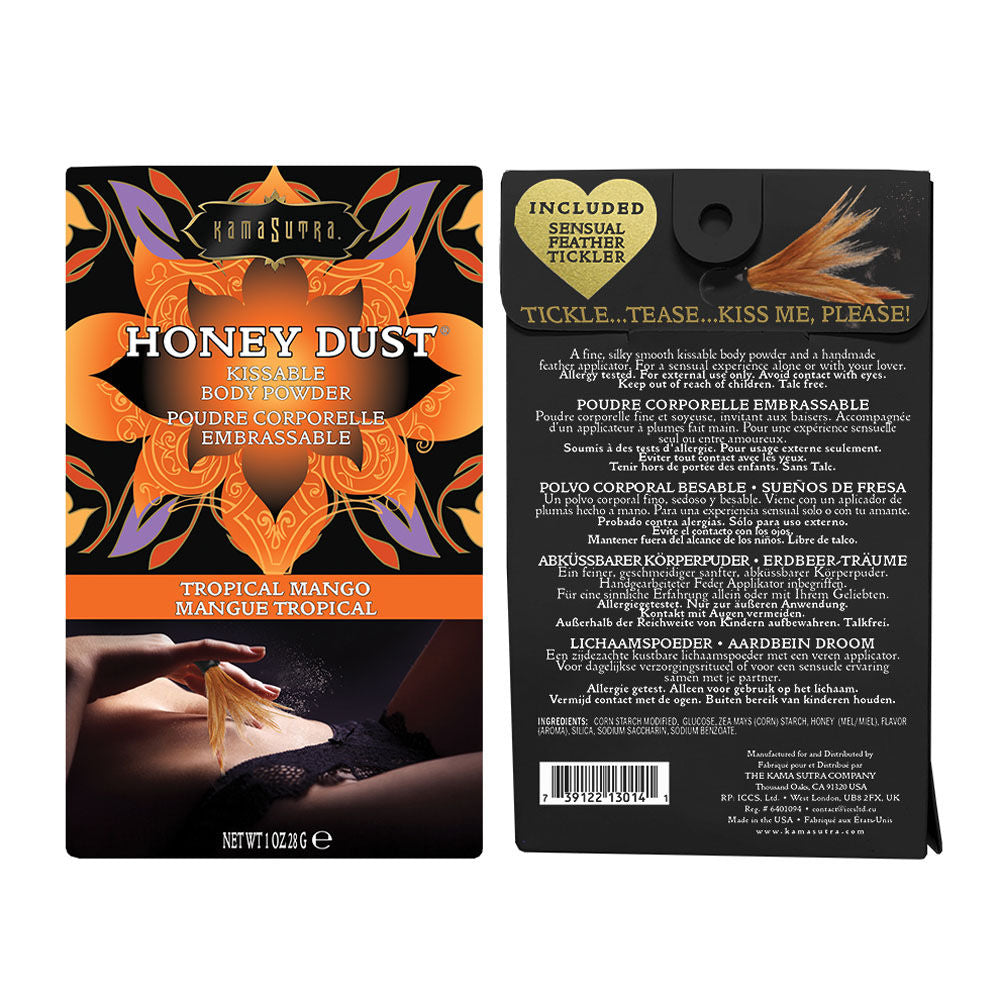 Honey Dust Tropical Mango – Kissable Moisture-Wicking Body Powder with Feather Applicator Default Title Bath & Body