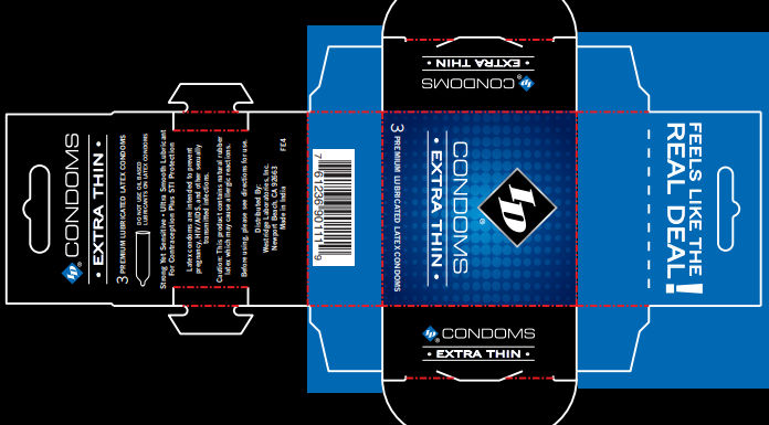 ID Extra Thin Condoms - 3 Pack > Essentials > Condoms