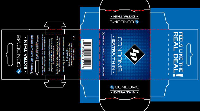 ID Extra Thin Condoms - 3 Pack > Essentials > Condoms