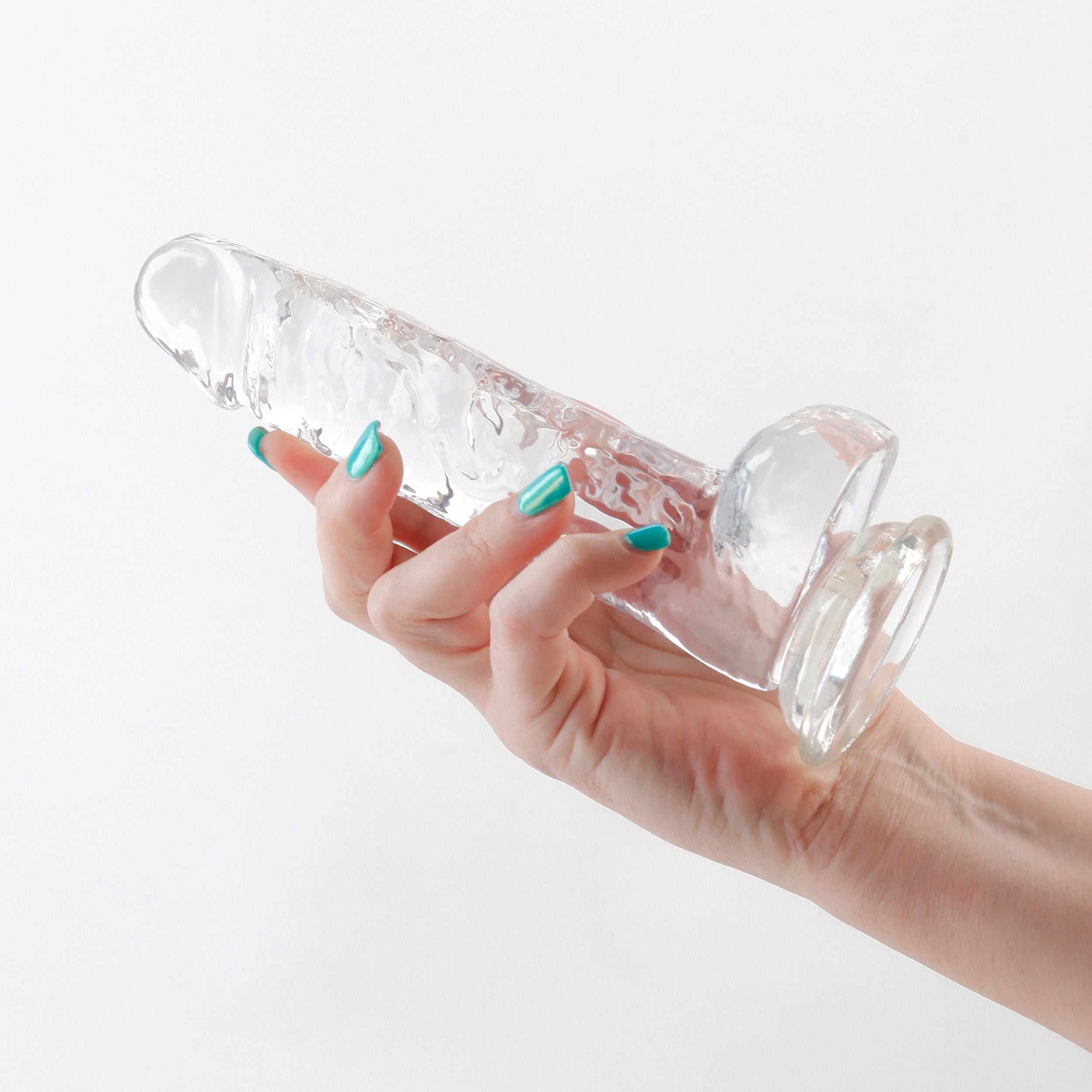 Fantasia Clear Ballsy 6.5 Inch Suction Cup Dong With Balls Clear Dildos & Dongs
