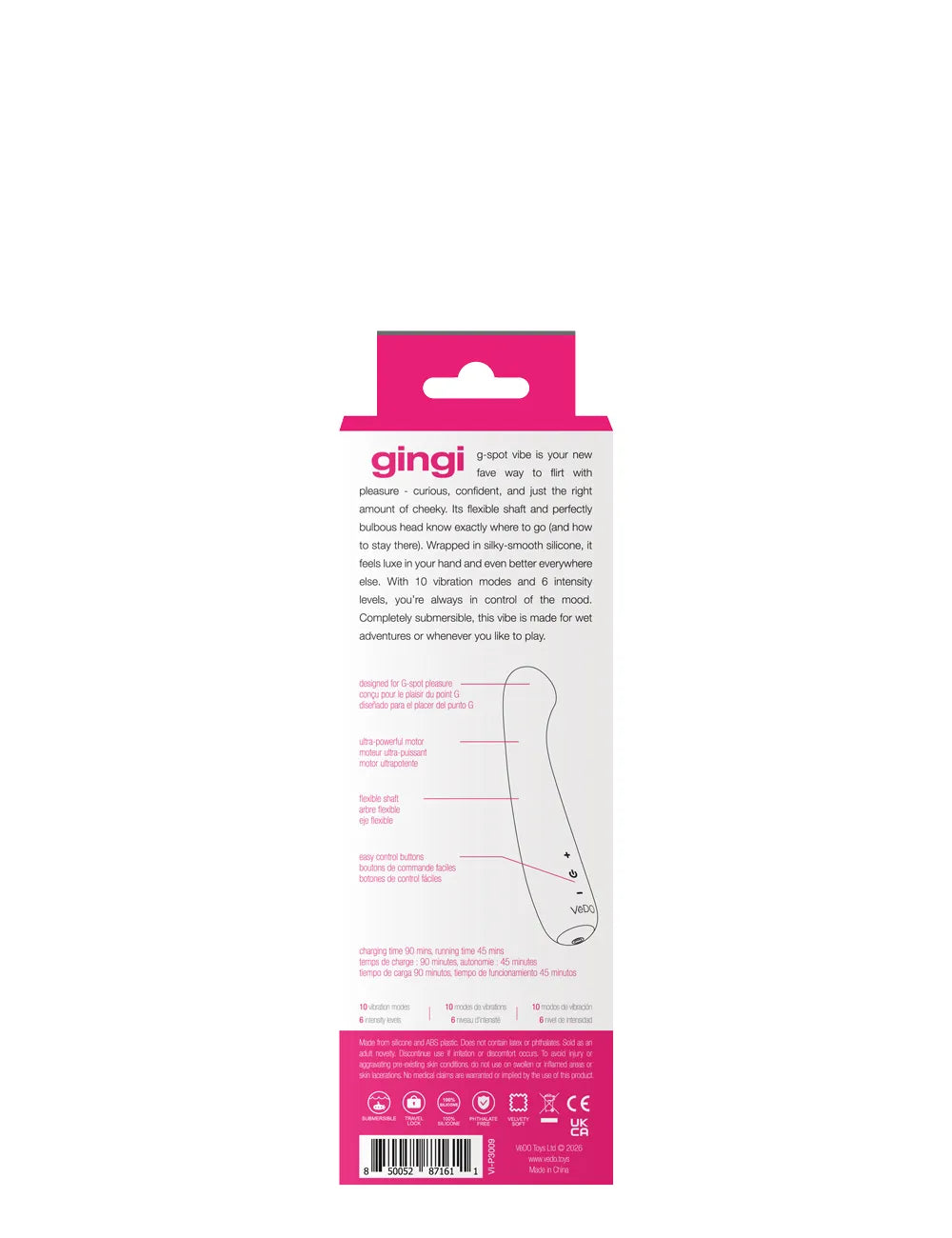 Gingi Rechargeable G Spot Vibrator – Silicone Flexible Shaft Vibrator > Vibrators > G-Spot