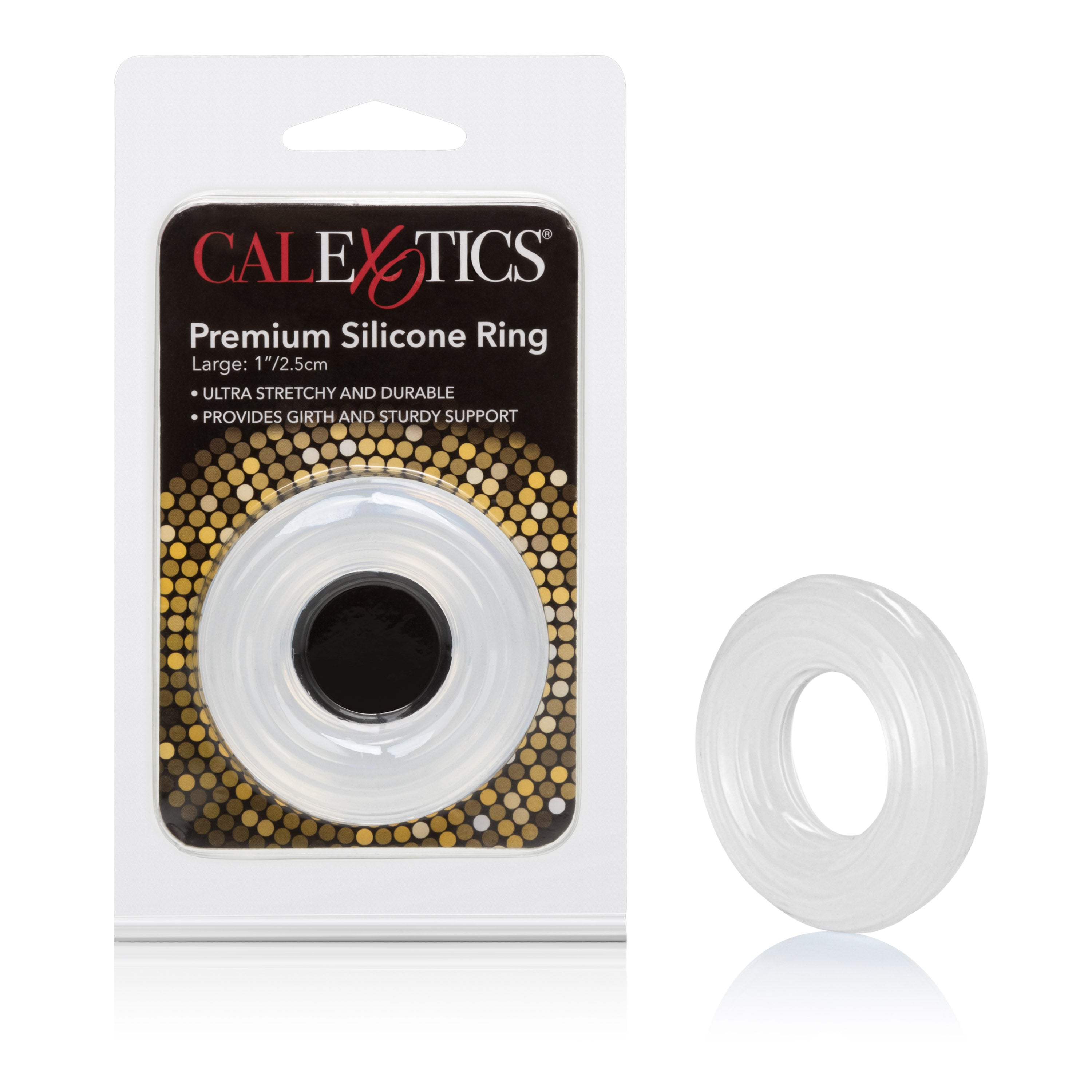Premium Silicone Ring Large Clear 1.7 Inch Stretchy Support Enhancer > Cock Ring > Single