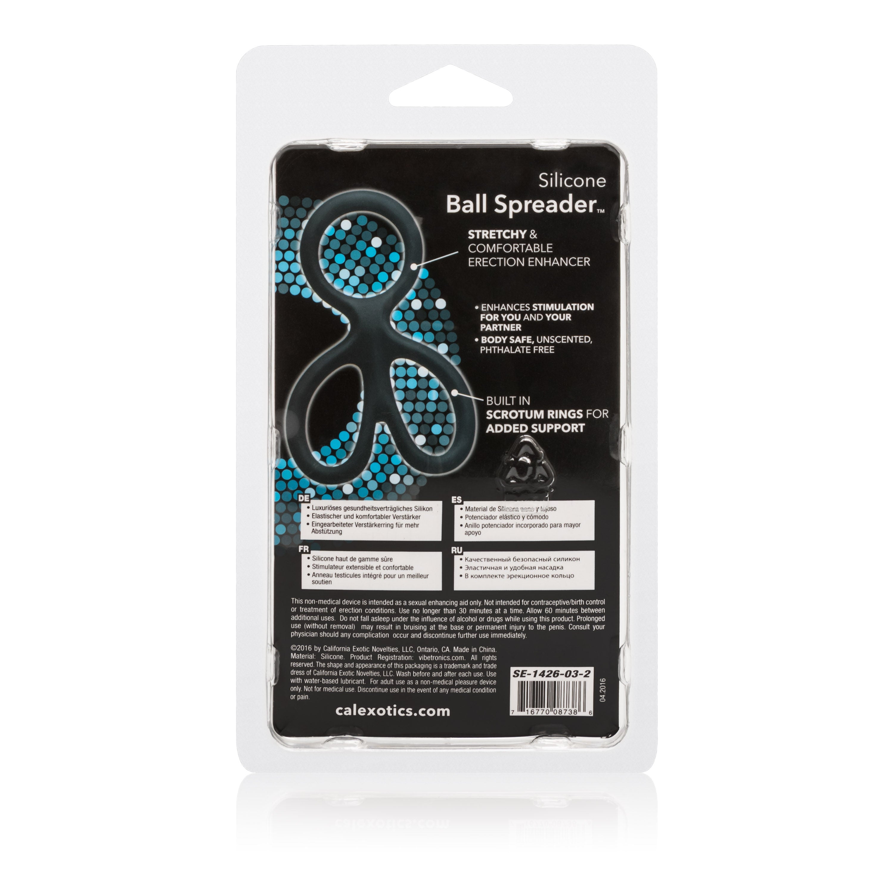 CalExotics Silicone Ball Spreader with Independent Scrotum Rings > Sex Toys For Men > Ball Stretchers
