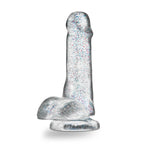 Naturally Yours 6 Inch Glitter Dildo Sparkling Clear Toy > Dildos > Realistic Dildos