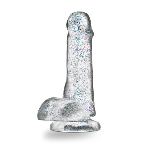 Naturally Yours 6 Inch Glitter Dildo Sparkling Clear Toy DONGS