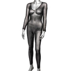Radiance Plus Size Crotchless Body Suit Black Mesh Rhinestones > Clothes > Plus Size Lingerie