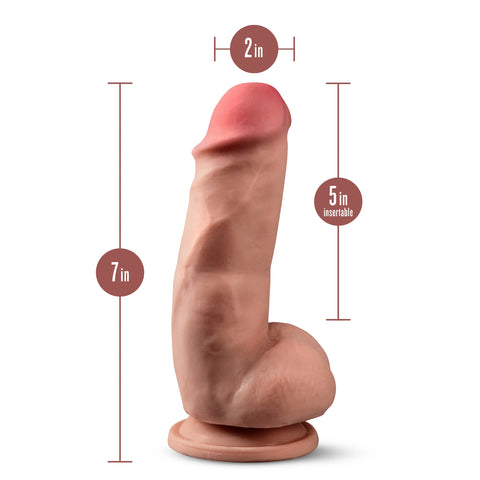 Dr. Skin Plus Poseable 7 Inch Girthy Dildo With Balls > Dildos > Realistic Dildos