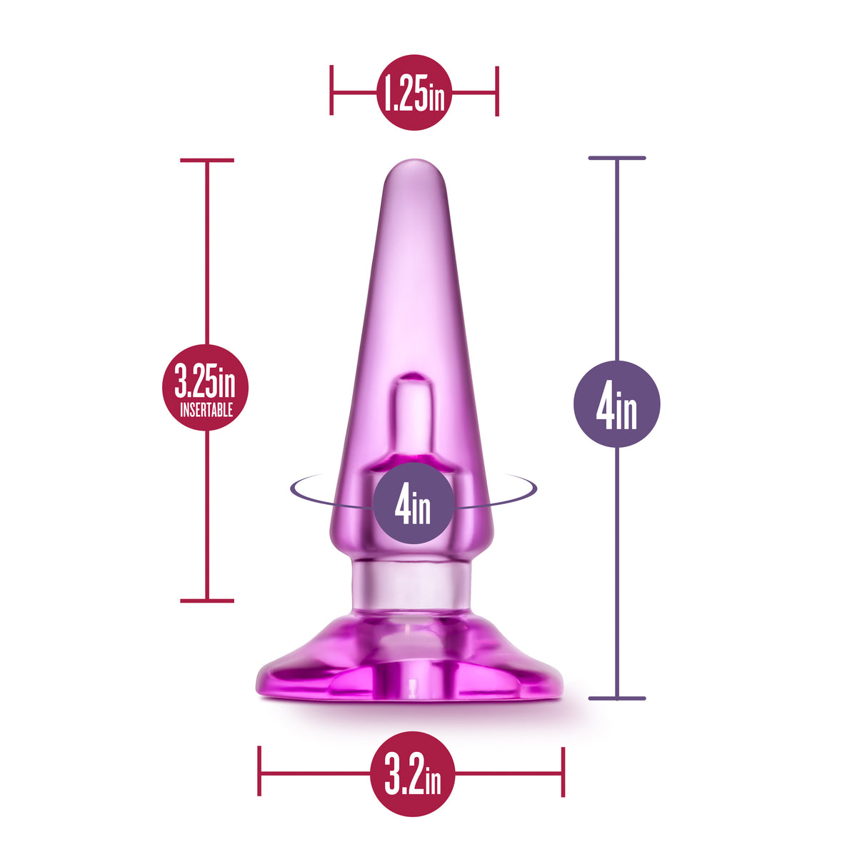 B Yours Basic Anal Plug Blue 4 Inch – Beginner Size Kegel Exercise Toy > Anal Range > Butt Plugs