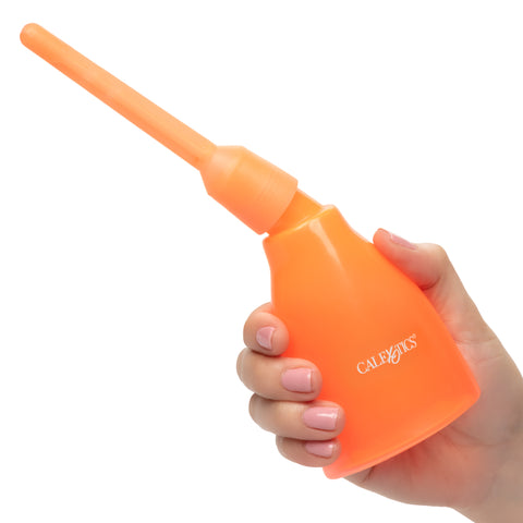 Ultimate Douche Orange Reusable Anal Cleaning System with Multi-Directional Probe and Slip Applicator Tip Douches