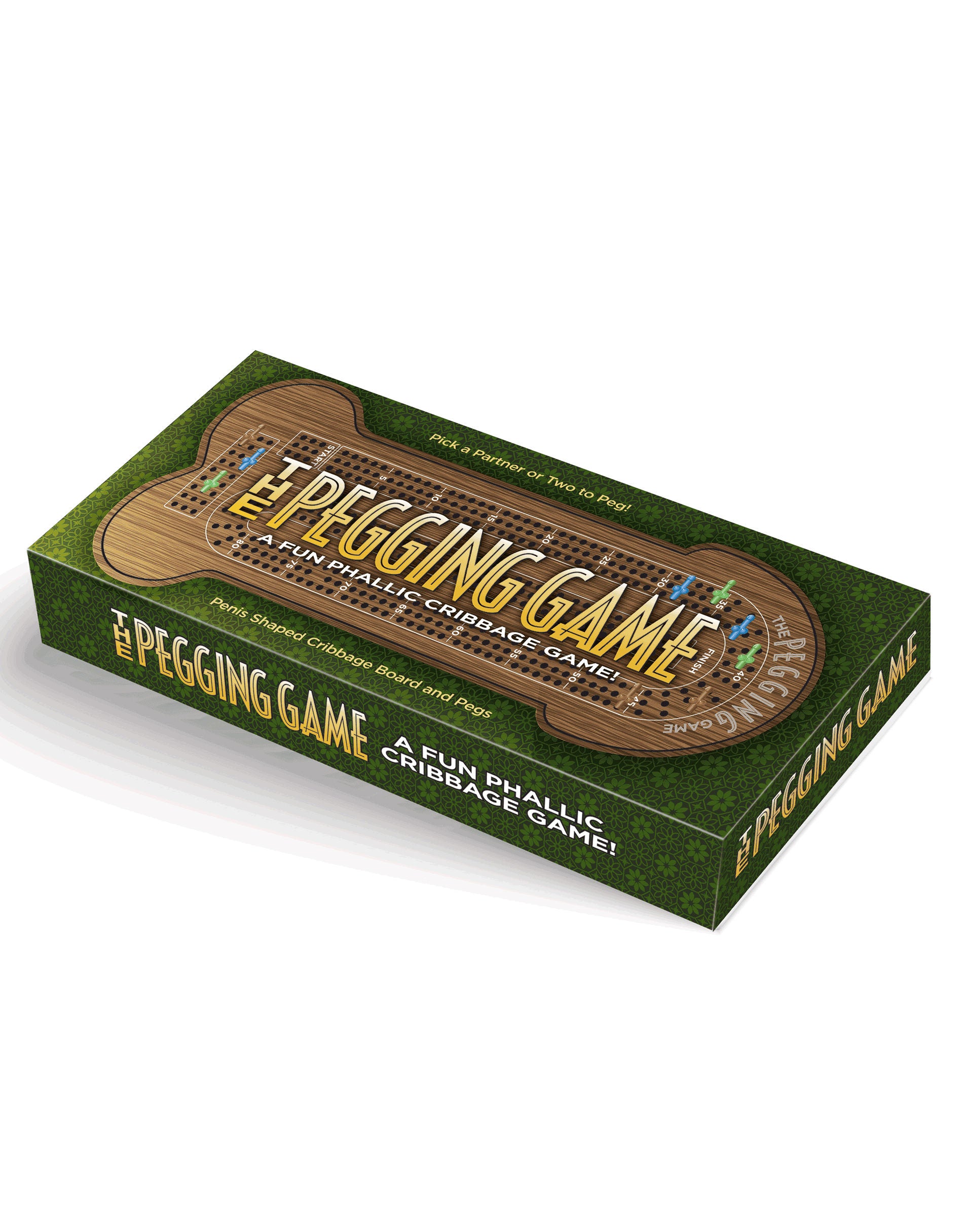 The Pegging Game Adult Cribbage Board Game with Colored Pegs Default Title Games