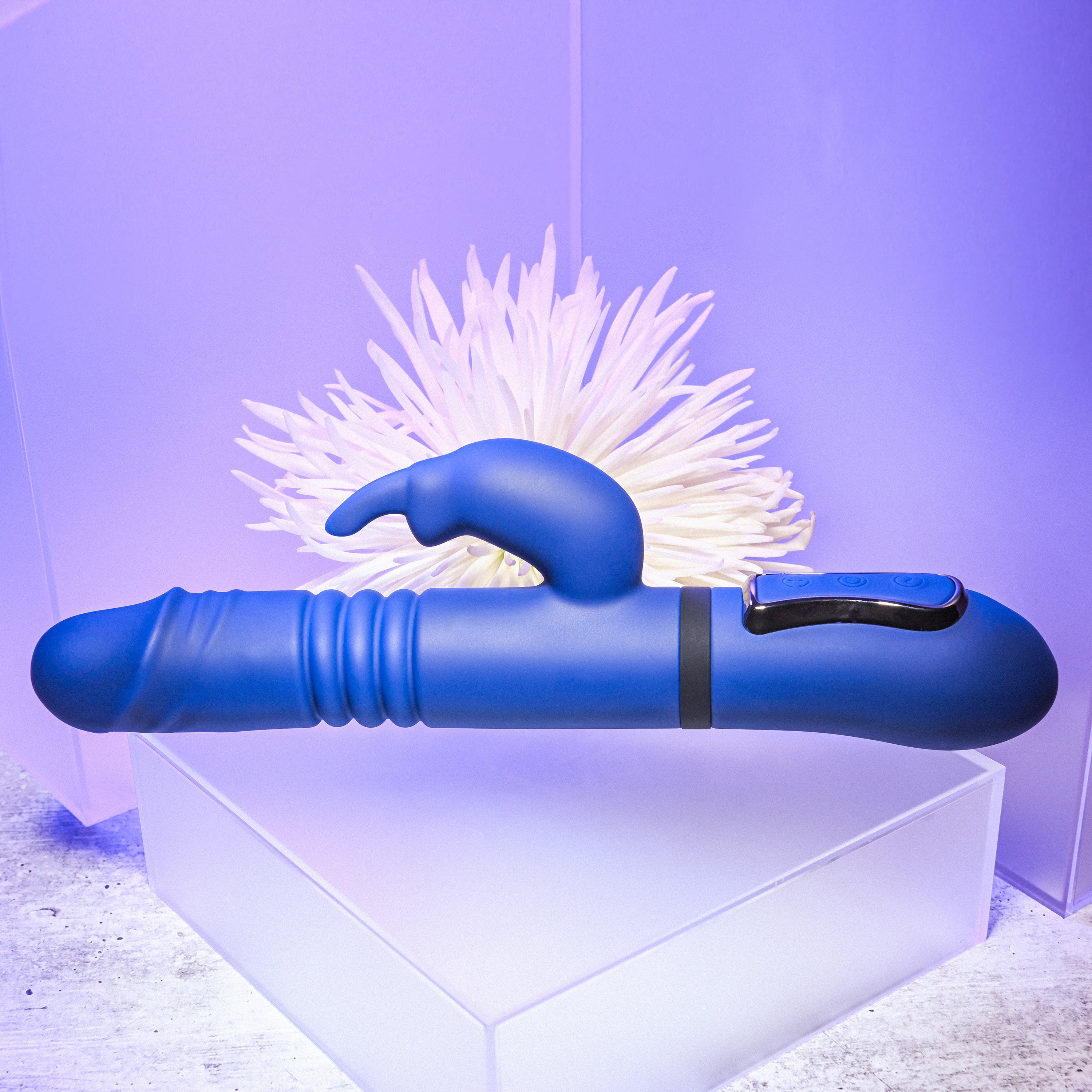 All in One Rechargeable Rabbit Vibrator with Powerful Thrusts VIBRATORS-RABBIT