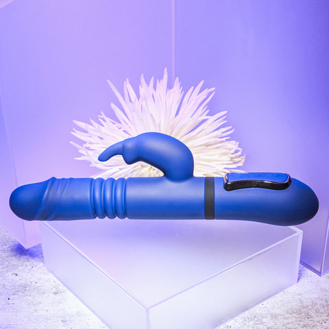 All in One Rechargeable Rabbit Vibrator with Powerful Thrusts VIBRATORS-RABBIT