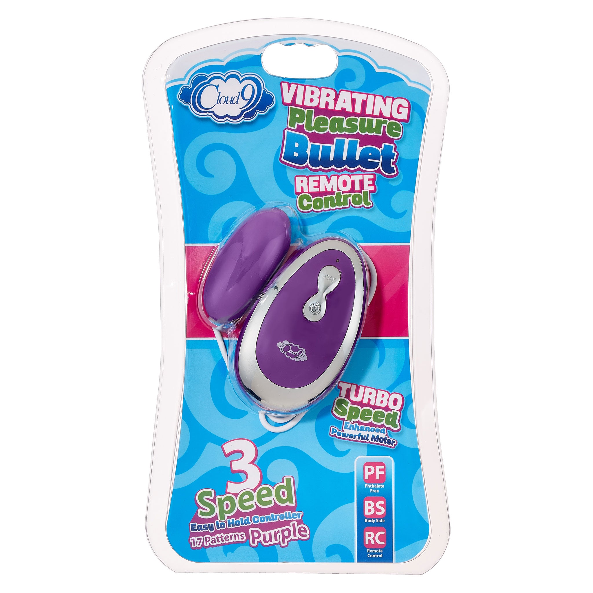 Cloud 9 Blue 3 Speed Remote Control Vibrating Bullet Toy BULLETS