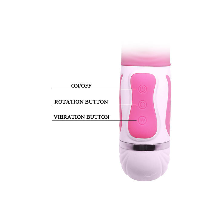 Pretty Love Antonie Twisting Rabbit Vibrator in Pink Silicone Vibrators