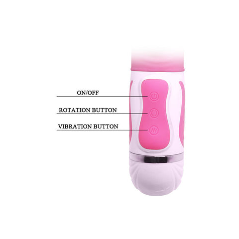 Pretty Love Antonie Twisting Rabbit Vibrator in Pink Silicone Vibrators