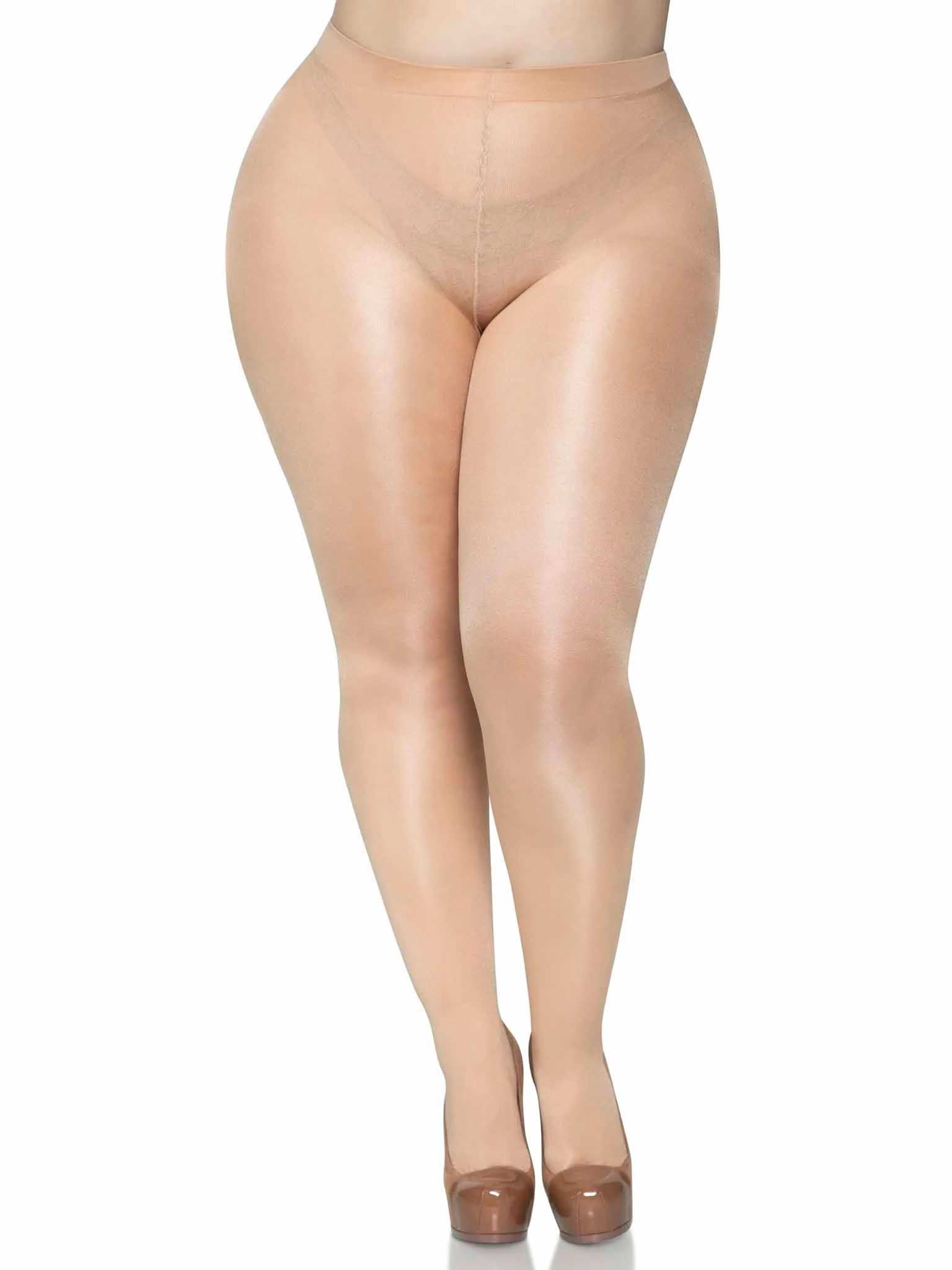 Suki Plus Size Sheer Tights Nude Queen Hosiery by Leg Avenue Hosiery
