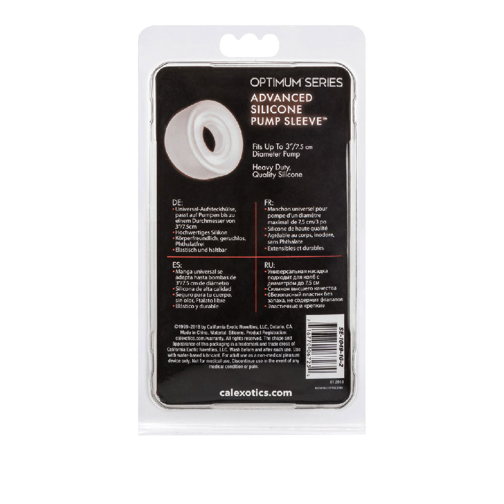 Optimum Advanced Silicone Pump Sleeve Clear 3 Inch Diameter PUMPS
