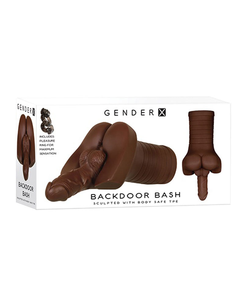Backdoor Bash Dark Flexible TPE Anal Masturbator Toy for Men Strokers - Manual