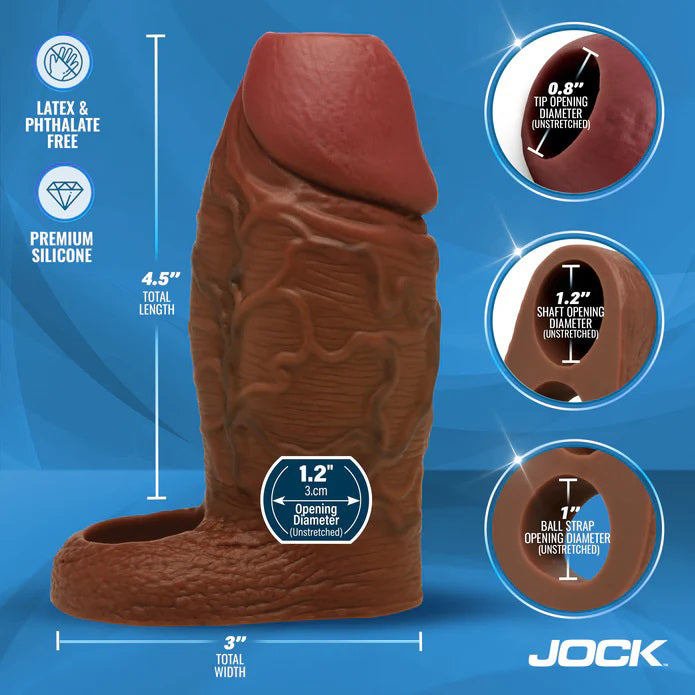 Jock Enhancers 1 Inch Silicone Penis Extension Sleeve Light > Sex Toys For Men > Penis Sleeves
