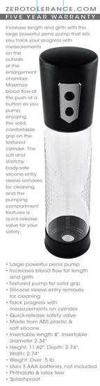 Pump Up The Volume – Large Powerful Penis Pump With Measurement Tracking And Textured Grip > Pumps > Penis Pumps Electric